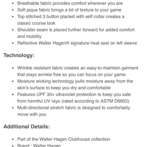 Walter Hagen Mens Clubhouse Airbrush Print Golf Polo Soft Blue/Airbrush large - Picture 3 of 4